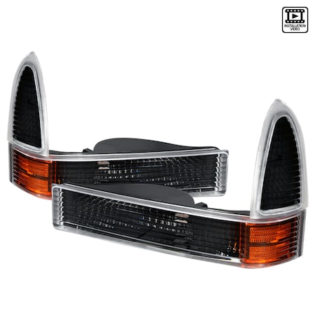 Spec-D Tuning 99-05 Ford F250/F350 Corner Lights Black 2LC-F25099JM-RS